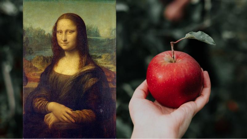 Mona Lisa and apple thumbnail